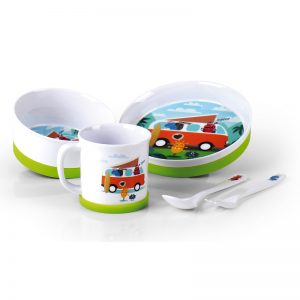Set Vesela Copii Camping Monster, 5 Piese
