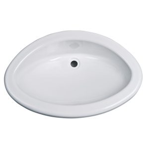 Chiuveta Maxi Oval, Polystrol Material Alb Lucios