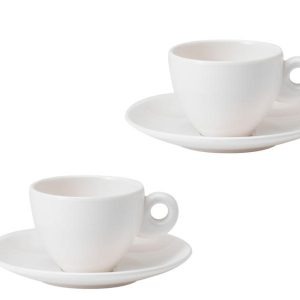 SET CANI CAFEA ESPRESSO GIMEX 100 ML ALB