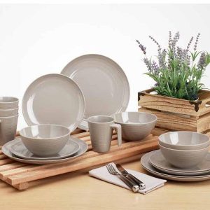 Set Vesela Melamina Latte 16Buc-4Pers
