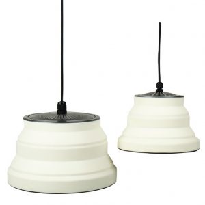 Lampă din silicon 230V, reglabila, alb-gri, pliabila, 20x12cm, cablu 5m