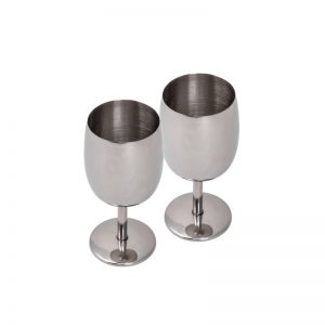 Pahar de vin din oțel inoxidabil, set de 2