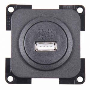 Soclu USB 5V3A, gri inchis