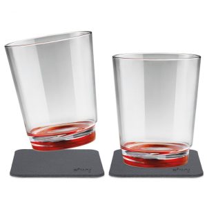 Pahar magnetic, set de 2 buc, culoare rosu