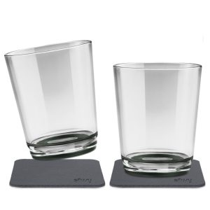 Pahar magnetic, set de 2 buc, culoare gri