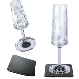 Pahare de sampanie magnetice, set de 2 buc, high-tech