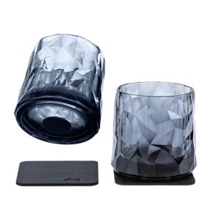 Pahare magnetice whisky, set 2 buc, high-tech, culoare gri