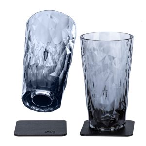Pahare magnetice longdrink, set 2 buc, high-tech, culoare gri