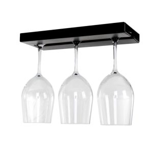 Suport pentru 2-3 pahare de vin, culoare negru