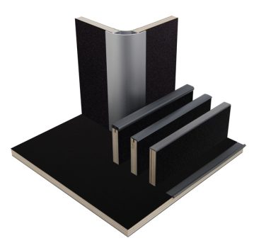 Material pentru mobilier laminat HPL, negru mat
