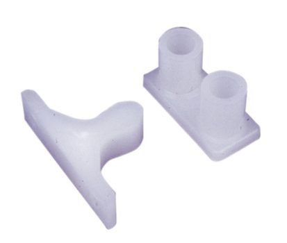 Blocator cu click, din plastic, alb
