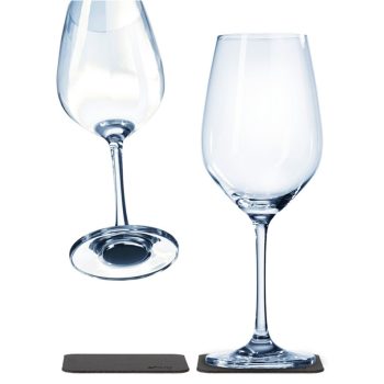 Pahar de cristal magnetic pentru vin+suport, set de 2 buc