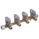 Distribuitor gaz 4 cai, intrare 10 mm, iesire 8 mm