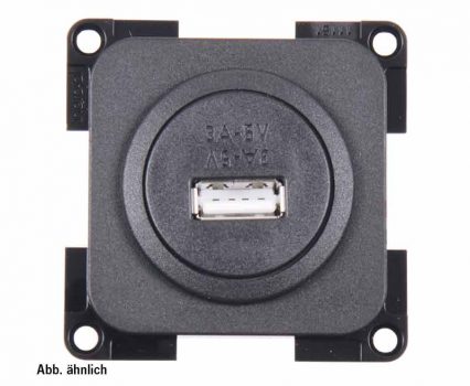 Soclu USB 5V 3A, negru