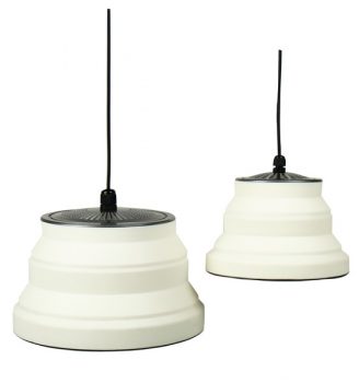 Lampă din silicon 230V, reglabila, alb-gri, pliabila, 20x12cm, cablu 5m