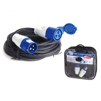Cablu prelungitor 25m, IP44, culoare negru