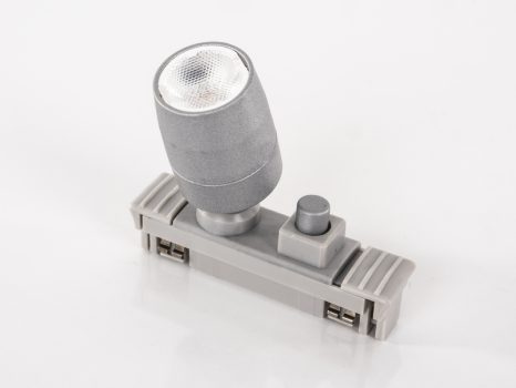Spot LED cu comutator pentru bagheta 832795 si 832796, culoare argintiu