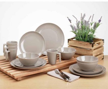 Set Vesela Melamina Latte 16Buc-4Pers