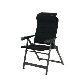 Scaun de camping din aluminiu, Crespo, 3D Air Deluxe, negru