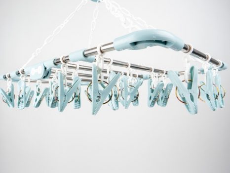 Uscator rufe 30 cleme, cadru aluminiu, culoare albastru deschis