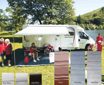 Marchiza Fiamma F45S, 3 metri, carcasa gri, panza gri